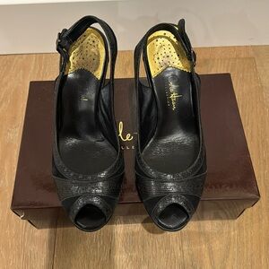 Cole Haan wedge slingbacks